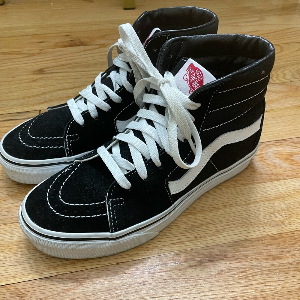 Vans Black and White Skate Shoes
